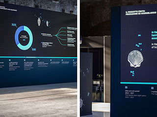 Alcuni dettagli di infografica per l'installazione del Salone Nautico di Venezia