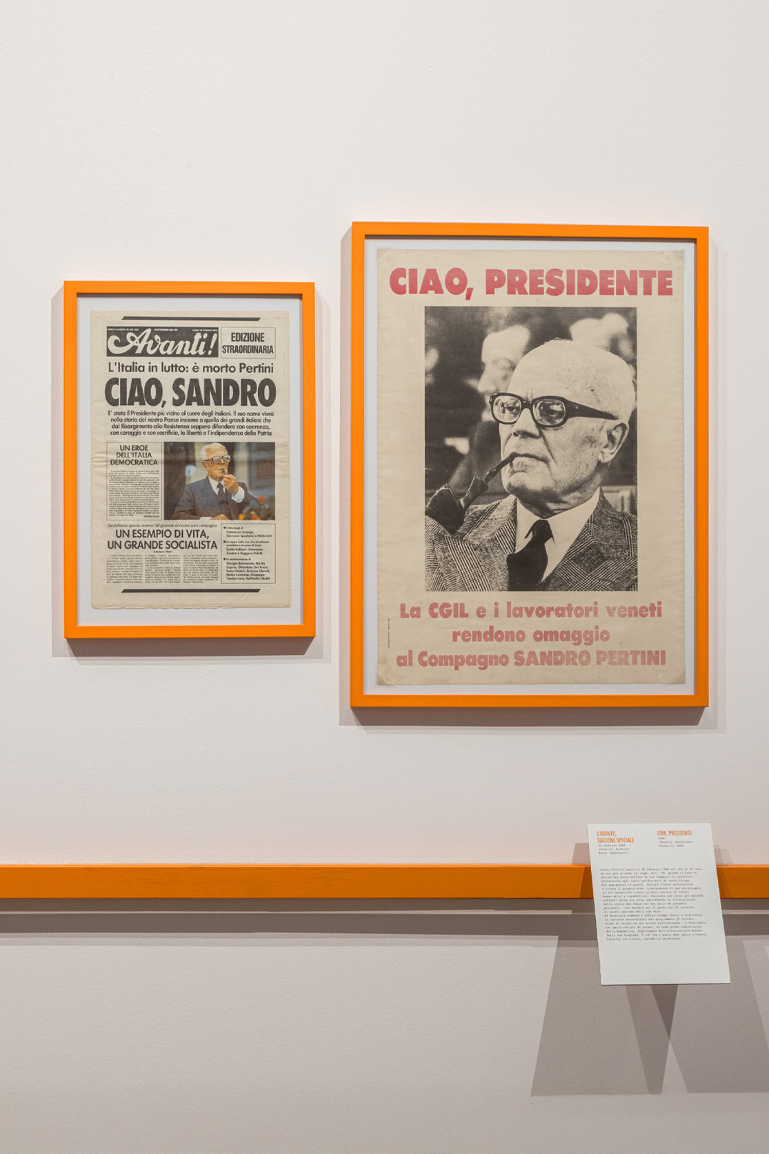 Progetto allestitivo, multimediale e grafico per la mostra Pertini. L&rsquo;arte della democrazia. al Museo M9 - Museo del &rsquo;900